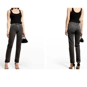 AG Adriano Goldschmied Alexxis High Rise Vintage Black Straight Size 24R